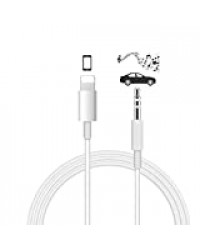 Câble Audio Auxiliaire Voiture, 3.5mm Stéréo Adaptateur Mâle Compatible avec Phone, Pad, pod, Maison ， Voiture stéréo, Haut-parleurs, écouteurs, Support iOS 11 ou Plus Tard, 1M