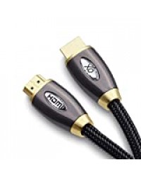 Câble HDMI XO PRO GOLD 1.5m (1.5 Mètre(s)) *Nouvelle version 2.0/1.4 Haute Vitesse avec ETHERNET et 3D 21 Gps* Full HD 2160p/1080p for XBOX 360, PS3, PS4, boîtes TV HD Canalsat; beIn, Orange TV, Freebox, SFR Box TV et Bbox, DVD, BLU-RAY, UHD, LCD, LE...