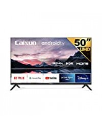 Caixun EC50S1A 127 cm (50") 4K Ultra HD Smart TV Android 9.0, HDR10, Triple Tuner Wi-FI Nero Prime Video, Netflix, Youtube, Google Assistant, Google Play Store, Bluetooth