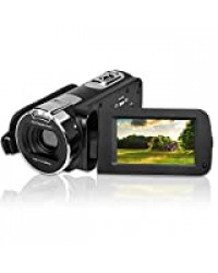 Caméra vidéo Caméscope Caméscope numérique 24MP 2,7 Pouces HD 1080P, enregistreur de caméra à Zoom numérique 16X avec écran Rotatif à 270 degrés Batterie Rechargeable Youtube Vlogging Camera