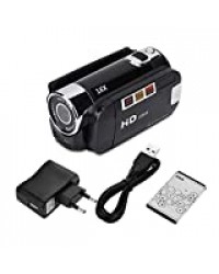 Caméscope Appareil photo numérique Full HD Rotation 270 ° 1080P 16X Caméscope numérique haute définition Caméra vidéo DV(EU-RED)