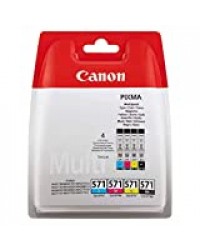 Canon CLI-571 Cartouche C/M/Y/BK Multipack Cyan, Magenta, Jaune, Noire (Multipack plastique)