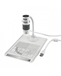 Carson eFlex microscope numérique USB avec fonction éclairage par LED, un col de cygne flexible et un pied support, grossissement de 75-300x | Dimension de l’écran 21 pouces/53,34 cm (MM-840)