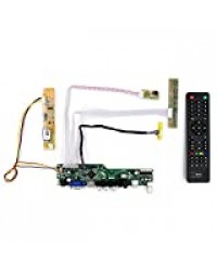 Carte contrôleur LCD d'entrée HDMI + VGA + AV + USB + RF pour panneau LCD TN141AT01 B154EW01 14,1" 15,4" 1280 x 800 30 broches.