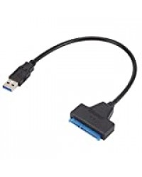 Celerhuak Sata 3 Câble Sata vers Adaptateur USB 3.0 Disque Dur SSD HDD Externe 2,5 Pouces