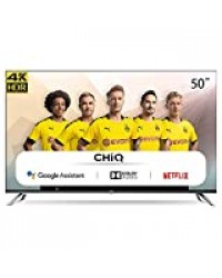 CHIQ 50 Pouces, Android 9.0 Smart TV, U50H7A, 4K, WiFi, Bluetooth, Google Play Store, Google Assistant, Chromecast bulit-in, Netflix, Video, Youtube