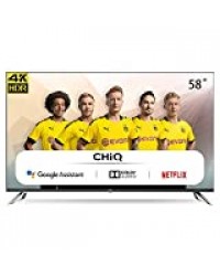 CHiQ U58H7A, 58 Pouces(146cm), Android 9.0, Smart TV, UHD, 4K, WiFi, Bluetooth,Google Assistant, Netflix, Prime Video,3 HDMI,2 USB