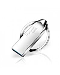 Cle USB 32 Go, Métal CLé USB 3.0 32 Go Imperméable USB 3.0 Pen Drive 32 GB Portable Clef USB 32go pour Ordinateur Portable/Pc/Voiture Etc (Argent)