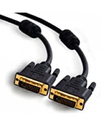 CSL - 1,5m câble High Speed DVI-D mâle vers DVI-D mâle - 241 Dual Link - Contacts dorés - résolutions TV HD jusqu'à 2560x1600-2X noyaux ferrites - conducteur en cuivre étamé sans oxygène