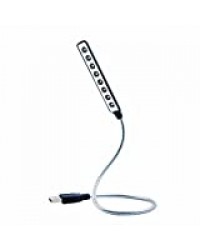 Daffodil Lampe LED USB Flexible Puissante avec 8 Del/Se Branche sur Le Port USB de Votre PC ou Mac pour en éclairer Le Clavier et l'écran ULT05 – Pas Besoin de Piles, éclaire arrière TV