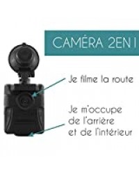 Dashcam Caméra embarquée 2en1 Carte microSD Offerte Mobilicam Campro Voiture enregistreur de Conduite Full HD 1080P intérieur extérieur Dash-Cam Grand Angle 150° Voiture DashCam, Surveillance Parking