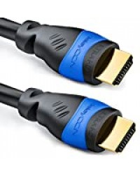 deleyCON 2m Câble HDMI 2.0a/b - Haute Vitesse avec Ethernet - UHD 2160p 4K@60Hz 4:4:4 HDR HDCP 2.2 Arc CEC Ethernet 3D Full HD 1080p Dolby - Noir