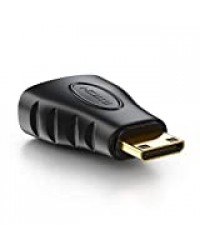 deleyCON Adaptateur HDMI vers Mini HDMI - Femelle HDMI vers Prise Mini HDMI Adaptateur Vidéo 1920x1200 Full HD 1080p - Noir