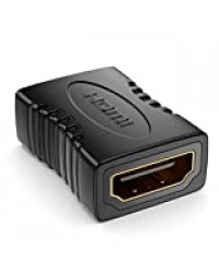 deleyCON Couplage HDMI Adaptateur Connecteur - Prise HDMI (Type A) à Prise HDMI (Type A) - HDR Arc 3D 4K 2160p Full HD 1080p Beamer LCD LED Moniteur de Télévision à Plasma