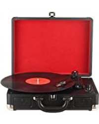 DIGITNOW! Platine Vinyle Retro Convertisseur Port USB 33/45/78 RPM avec Haut-parleurs intégrés, Tourne-Disque Vinyle à MP3 Codage Fonction