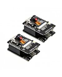 diymore Lot de 2 cartes de développement Wi-Fi Bluetooth ESP32-CAM-MB, carte de développement sans fil ESP32 Dual-core avec caméra OV2640 module de carte TF