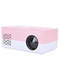 Dpofirs 1920 x 1080P Mini projecteur théâtre Intelligent, projecteur vidéo Multifonctionnel USB HDMI Portable, projecteur Rose à Mise au Point Manuelle LED Haute définition complète, Cadeau(Rose)