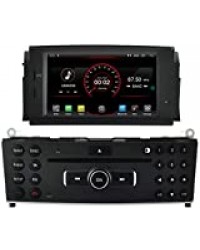 Drohneks Autoradio Android 10 Compatible avec Mercedes Benz Classe C W204 2007 2008 2009 2010 2011 Lecteur DVD Sat Nav Navigation GPS Unité Principale Bluetooth Carplay WiFi Dab + OBD2 Écran Tactile