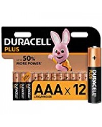 Duracell Plus, pack de 12 piles alcalines Type AAA 1,5 Volts LR03 MN2400