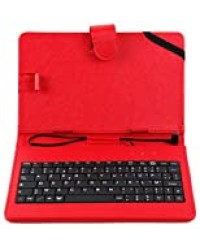 DURAGADGET Etui 7 Pouces Rouge + Clavier intégré AZERTY pour Tablette CDiscount CDisplay écran 7 Pouces par Haier, Android 4.4 KitKat + Stylet Tactile Bonus