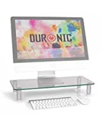 Duronic DM052-1 Réhausseur d'écran/Support en Verre pour écran d'ordinateur ou Ordinateur Portable ou écran TV (56 x 24 cm)