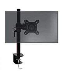 Duronic DM351X1 Support écran PC pour bureau à pince - Potence et bras en aluminium - Hauteur ajustable - Rotatif / Inclinable / Pivotable - Compatibilité universelle avec moniteur d’ordinateur LCD / LED VESA 75 / 100