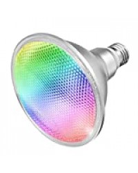 E27 20 W Spot à LED avec télécommande – IP65 Projecteur extérieur – 16 Changement de Couleur Ampoule Lampe d'humeur pour Jardin Yard Vacances fête Décoration