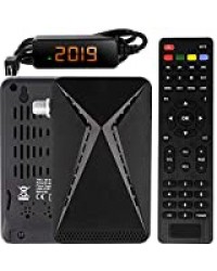 Echosat OM-26100 Mini Sat Receiver —DVB S/S2 Satelliten Receiver ✓Full HD ✓1080 P ✓HDMI ✓2 x USB 2.0 ✓HDTV [Digital Satelliten Receiver] ️{Astra Hotbird Türksat }️—Shwarz