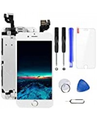 Ecran LCD Vitre Tactile Complet sur Châssis pour iPhone 6 Blanc avec Outils Bouton Home Écouteur Interne Caméra De Face Tout Assemblé