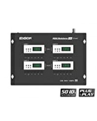 Edision Hdmi Modulator Lite Quad, 4 Canaux Hdmi-in 2 Rf Out, Full Hd Mpeg4, Hdtv, Usb, 50 Id Fonction de Pré-configuration, Noir