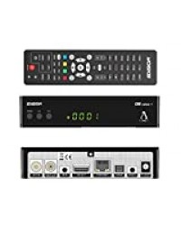 EDISION OS Nino Récepteur de câble satellite Full HD (1x DVB-S2, 1x DVB-C, wifi à bord, 2x USB, HDMI, LAN, Linux, lecteur de carte) noir