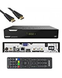 Edision PICCOLLO S2+T2/C Récepteur Combo H.265/HEVC (DVB-S2, DVB-T2, DVB-C) CI Full HD USB avec câble HDMI Noir