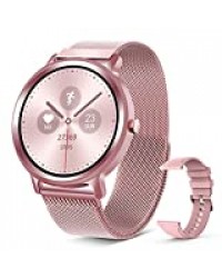 ELEGIANT Montre Connectée Femme, Montre Intelligente étanche IP68 Bracelet Connecté avec Fréquence Cardiaque Podomètre Chronomètre Montre Bluetooth Sport Fitness Tracker d'Activité pour Android iOS