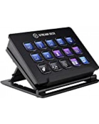 Elgato Stream Deck - Contrôleur de Création de contenus en Direct, 15 Touches LCD Personnalisables, Support Réglable, Windows 10 et macOS 10.13 ou Version Plus Récente