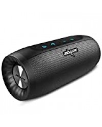 Enceinte Bluetooth 5.0 Portable étanche 20W Haut-Parleur Audio HD Bass Amplifiées with TWS, 4000mAh Powerbank, AUX,TF Carte, 20H d'Autonomie, Noir