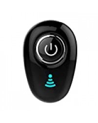ENticerowts S650 Écouteur Bluetooth 1Pc Mini in-Ear sans Fil Bluetooth Stéréo Écouteur Bouton Contrôle Casque Casque sans Fil Annulation du Bruit Basse Profonde Stéréo, Écouteurs Noir