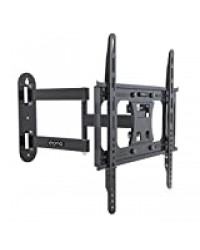 Eono Essential 23"-55" Double Arm Tilt & Swivel TV Wall Mount Bracket with Built-In Spirit Level for LED, LCD, 3D, Curved, Plasma, Flat Screen Televisions - Super Strong 30kg Weight Capacity