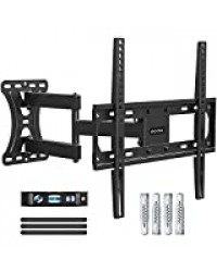 Eono par Amazon - Support Murale TV Orientable et Inclinable, pour la Plupart des Téléviseurs de 26-55 Pouces à LED, LCD, OLED jusqu'à VESA 400x400mm et 27kg, avec Chevilles Fischer, Support TV PL2432