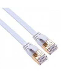 Ethernet Câble Cat 7 par Keple | Gigabit LAN Réseau Switch RJ45 10 Gbps 600Mhz Haute Fréquence Câble Compatible avec Smart TV Samsung/LG/Philips/Toshiba/Sony/TCL/Sharp | 0.25m