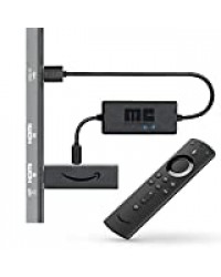 Fire TV Stick avec télécommande vocale Alexa + câble d'alimentation USB Mission (plus besoin d'utiliser d'adaptateur secteur)