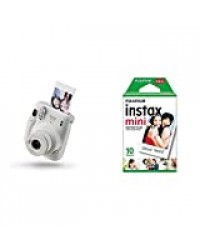 Fujifilm instax Mini 11 Ice Blanc + Films Mini Instax - 86 x 54 mm - Monopack 10 Films