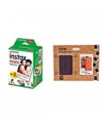 Fujifilm - Twin Films pour Instax Mini - 86 x 54 mm - 10 feuilles x 2 paquets + Aimants Photos