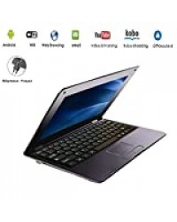 G-Anica® Netbook PC Portable Ultrabook Android 4.4.2 Ordinateur Portable HDMI écr.10.1" Mini PC (WiFi-SD-MMC-Webcam) - Clavier Standard français  AZERTY  et Peut Soutenir Le Texte, PDF et ect (Noir)