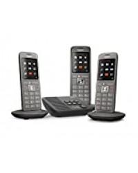 Gigaset CL660A Trio - Téléphone Fixe sans Fil - Répondeur - 3 Combinés - Gris Anthracite