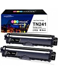 GPC Image TN 241 BK TN-241BK Cartouche de Toner Compatible pour Brother MFC-9330CDW DCP-9020CDW MFC-9340CDW HL-3140CW HL-3150CDW MFC-9140CDN HL-3170CDW DCP-9015CDW (2 Noir)