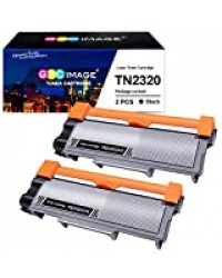 GPC Image TN2320 TN-2320 Cartouche de Toner Compatible pour TN2310 TN-2310 pour Brother DCP-L2520DW MFC-L2700DW DCP-L2500D L2540DN L2560DW HL-L2300D L2340DW L2360DN L2365DW MFC-L2720DW L2740DW, 2 Noir