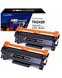 GPC Image TN2420 TN-2420 Cartouche de Toner Compatible pour Brother TN2410 TN-2410 pour Brother DCP L2510D L2530DW L2550DN,HL L2310D L2350DW L2370DN L2375DW,MFC L2710DN L2710DW L2730DW L2750DW(2 Noir)