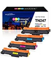 GPC Image TN247 TN243 Cartouche de Toner Compatible pour Brother TN 247 TN 243 pour Brother DCP-L3550CDW DCP-L3510CDW MFC-L3750CDW MFC-L3730CDN L3710CW L3770CDW HL-L3210CW L3230CDW L3270CDW (4-Pack)