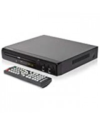 Grouptronics GTDVD-1000 Lecteur DVD HDMI multi-région, mise à l'échelle 1080, support Karaoké DVD & CD-G, connexion jusqu'à deux microphones karaoké et lecture USB – Télécommande incluse
