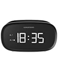 Grundig Sonoclock 3000 Réveil Noir avec Fonction de Charge USB / Tuner FM (FM/AM) / Fonction réveil / Mise en Veille